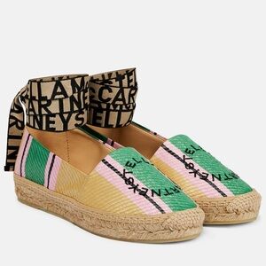 STELLA MCCARTNEY GAIA ESPADRILLE BEIGE-GREEN